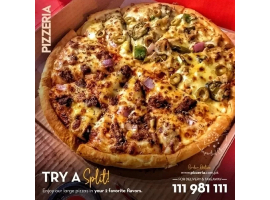 Pizzeria Split Large In Two Flavors Deal For Rs.1649/-